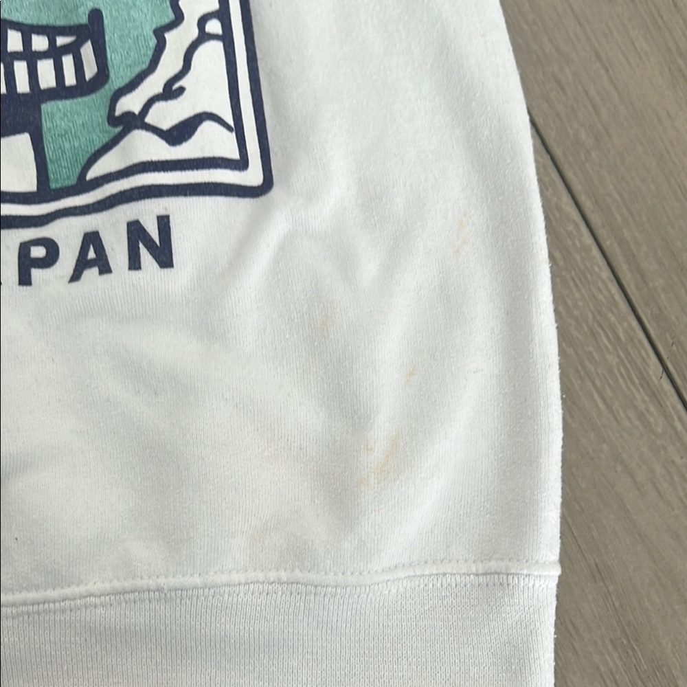 White Graphic Hoodie with Pagoda Design - Picture 5 of 5
